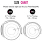 Size chart for stainless steel magnet watch band: large and small wrist ranges