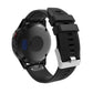 Smartwatch charging port dustproof silicone stopper with blue insert on watch body