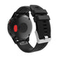 Smartwatch charging port dustproof silicone stopper with red insert on watch body