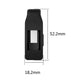 Black silicone watch case with screen window; size 52.2mm x 18.2mm