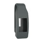 Dark gray silicone watch case with screen window and protective clip loop