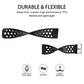Black perforated vent watch band for Fitbit Versa with flexible loop holes and clasp