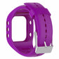 Purple silicone watch band with row holes and metal clasp for POLAR A300