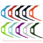 Assorted multicolor silicone smartwatch bands with metal clasps