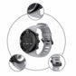 Grey silicone watch band for Suunto Core with clasp detail shown