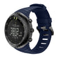 Silicone watch band for Suunto Core in navy blue with metal clasp