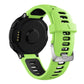 Light green silicone watch band with perforated holes and metal clasp