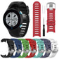 Assorted silicone smartwatch watch bands in multiple colors with buckle and lugs