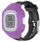 Purple silicone protective case for smartwatch with display window and side buttons