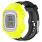 Yellow silicone protective case for smartwatch with display window and side buttons