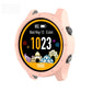 PC protective watch case for Garmin Forerunner 935, light pink with textured bezel and buttons