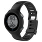 Silicone protective smartwatch case in black with oval screen window and side cutouts