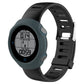 Silicone protective smartwatch case in dark teal with oval screen window and side cutouts