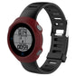 Silicone protective smartwatch case in brown with oval screen window and side cutouts