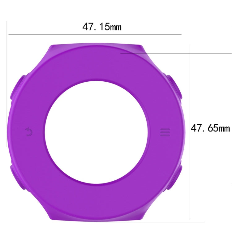 Silicone protective case for Garmin Forerunner 620, purple with round cutout and side buttons