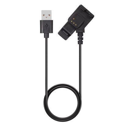 Black charging and data cable with USB-A plug and 4-pin connector