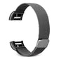 Black metal mesh watch band with clasp for smartwatch, size S