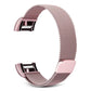 Light purple stainless steel mesh watch band with butterfly clasp ends