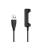 Black charging cable with USB-A plug and dock connector for tracker charging