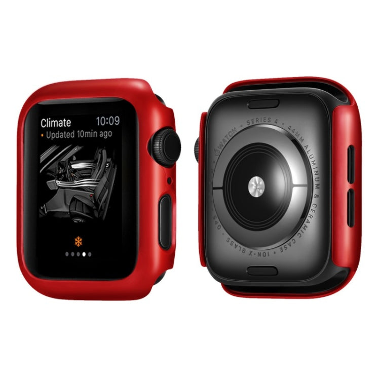 Red protective PC watch case cover for Apple Watch 40mm, front and back