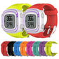 Colorful silicone sport watch bands with perforated strap holes and clasp buckle