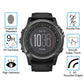 Garmin smartwatch with bubble-free rounded screen protector overlay