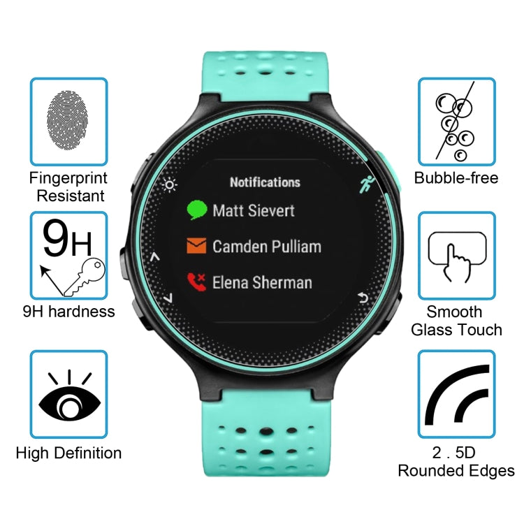 2-pack tempered glass screen protectors for smartwatch, rounded edges