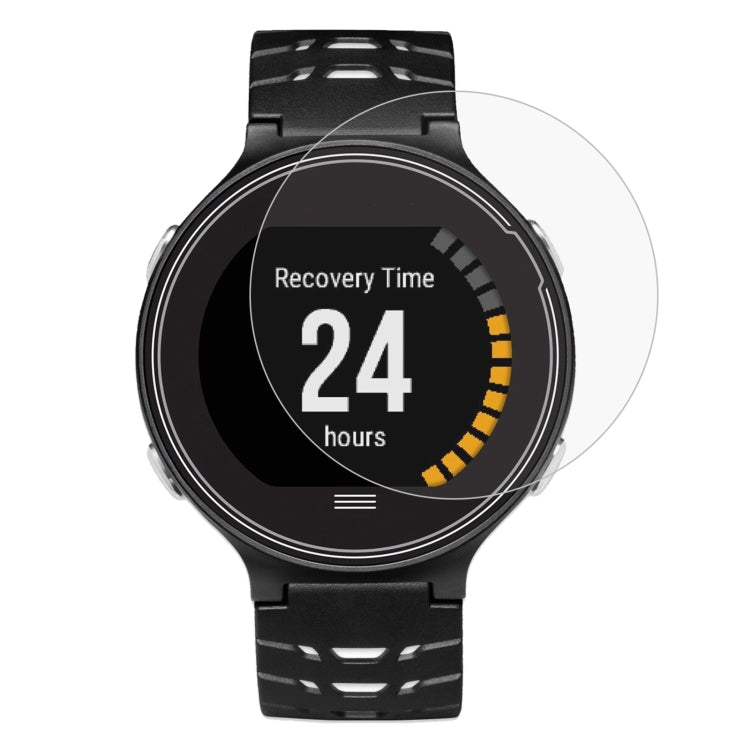 Tempered glass screen protector film for Garmin smartwatch display, clear round overlay