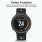 Clear tempered glass screen protector for Garmin smartwatch display, scratch-resistant