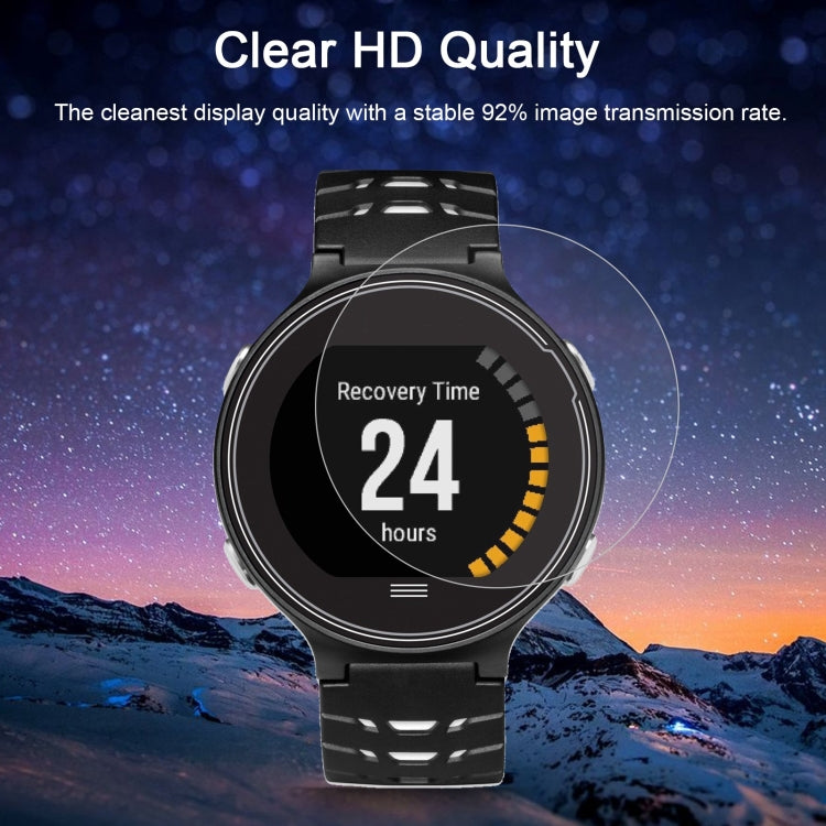 Clear HD tempered glass screen protector for Garmin smartwatch display, smooth touch