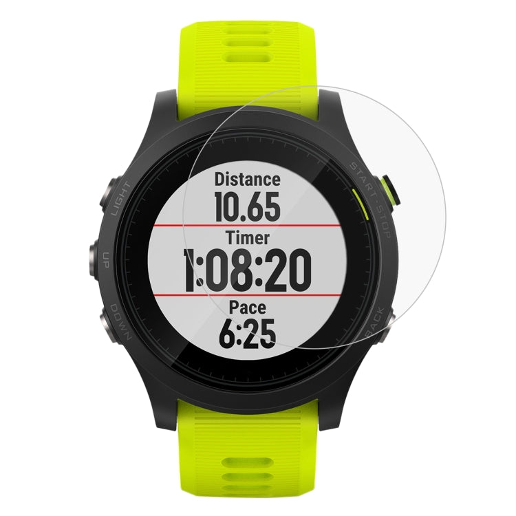 Smartwatch tempered glass screen protector on neon yellow sport watch