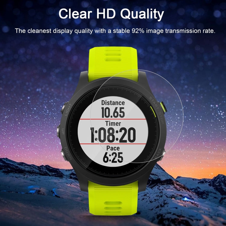 Clear HD smartwatch tempered glass screen protector film on display