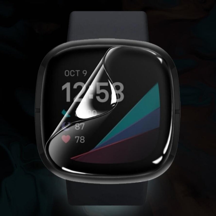 TPU screen protector film for Fitbit Versa 3, curved cutout for watch display