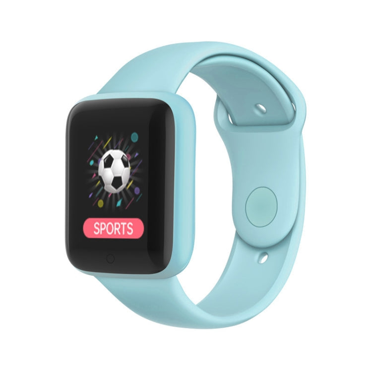 Light blue 1.44-inch smart watch with sports-themed display