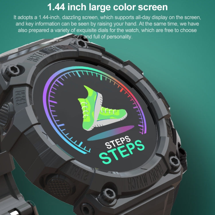 Sport smartwatch close-up of round color screen with steps activity graphics