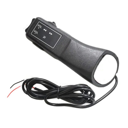 Black steering wheel remote controller with key ring and button panel