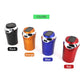 Car ashtray color options: black, orange, blue, and red with solar lid and lighter