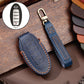 For Nissan 5-button Horn Hallmo Car Cowhide Leather Key Protective Cover Key Case, C068