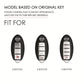 For Nissan 5-button Horn Hallmo Car Cowhide Leather Key Protective Cover Key Case, C068