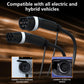 Black EV charging extension cable with two Type 2 connector plugs