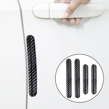 Car door anti-collision strip, carbon fiber pattern insert for door edge protection