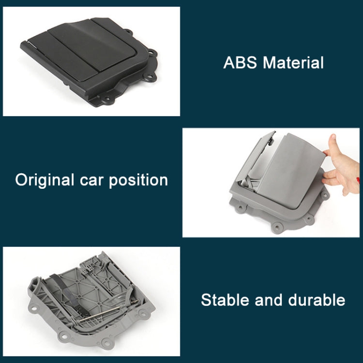 Black folding rear platform hinge cover, ABS material, shown in original position.