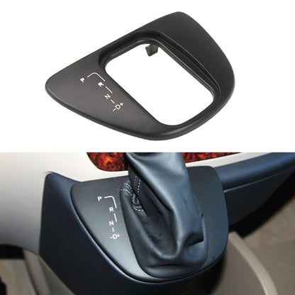 Black gear display panel with P-R-N-D+/- markings and shifter opening frame