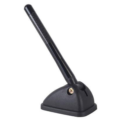 Black car radio roof antenna mast with textured grip and round base