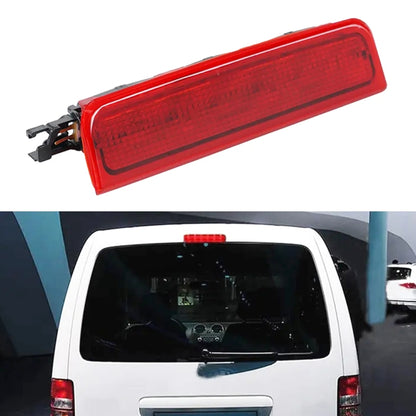 Red high-mount brake light with black mounting bracket and wiring connectors