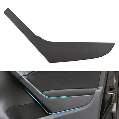 Right-side interior door handle cover, dark gray, curved trim piece