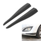 Short carbon fiber bumper strip pair, black silicone protective guards