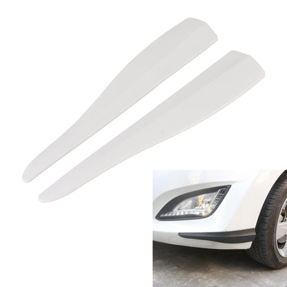 Short carbon fiber bumper strip pair, white silicone protective guards