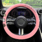 Round Style Car Universal Cartoon Pattern Plush Warm Anti-skid Steering Wheel Cover, Diameter: 38cm, Round Style