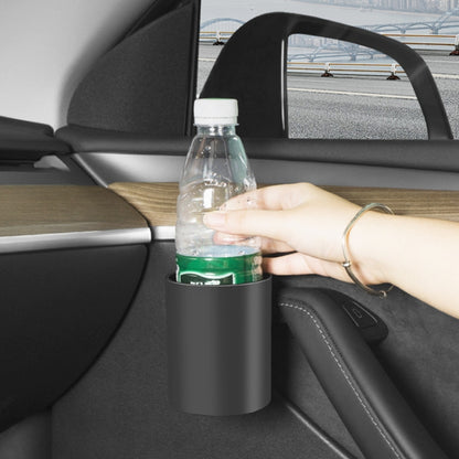 For Tesla Model Y / 3 2pcs / Set Car Door Main & Passenger Driver Water Cup Storage Holder, 2pcs / Set